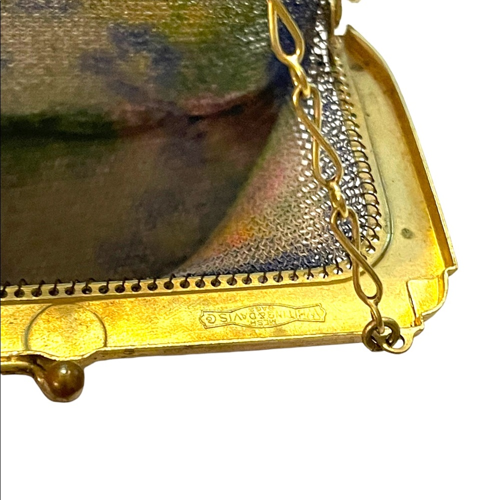 Antique 1900  early ornate metal mesh Butterfly purse Art Deco Whiting Davis - Picture 11 of 12